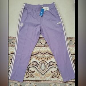 Real Madrid Adidas Lavender Joggers with White Accents NWT